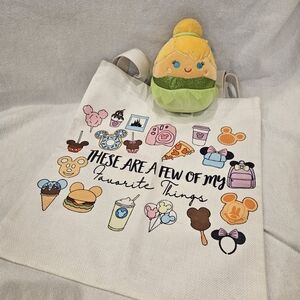Kids Tote Bag with Plush Toy - White and Green